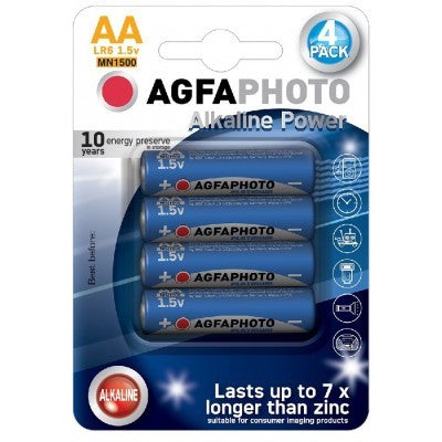 AA 4-pak AgfaPhoto batteri - Alkaline, 1,5V