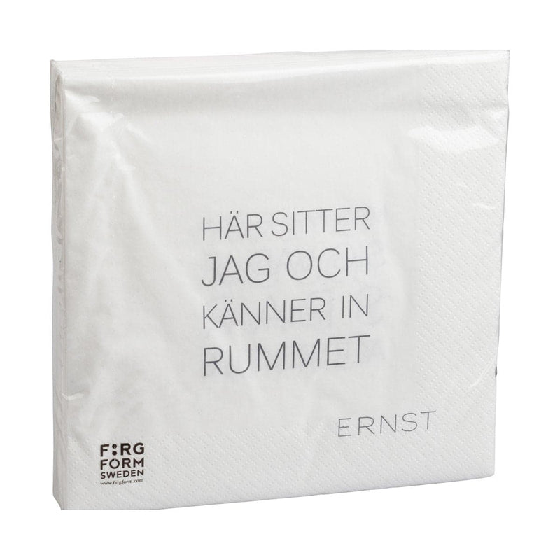 Se ERNST Ernst serviet med citat Tid-Rum 20-pak Hvid ✔ Kæmpe udvalg i ERNST ✔ Hurtig levering: 1 - 2 Hverdage samt billig fragt - Varenummer: KTT-39196-02 og barcode / Ean: &