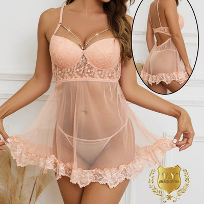 Se Elegant Lingeri Kjole - Sensual Blush ✔ Kæmpe udvalg i  Satana ✔ Hurtig levering: 1 - 2 Hverdage samt billig fragt - Varenummer: STAA-1505218 og barcode / Ean:  på lager - Udsalg på BH'er og tilbehør > TØJ & SKO Spar op til 62% - Over  785 kendte brands på udsalg