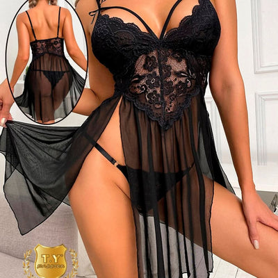 Se Elegant Lingeri Kjole - Midnight Elegance ✔ Kæmpe udvalg i  Satana ✔ Hurtig levering: 1 - 2 Hverdage samt billig fragt - Varenummer: STAA-1505223 og barcode / Ean:  på lager - Udsalg på BH'er og tilbehør > TØJ & SKO Spar op til 61% - Over  785 kendte brands på udsalg