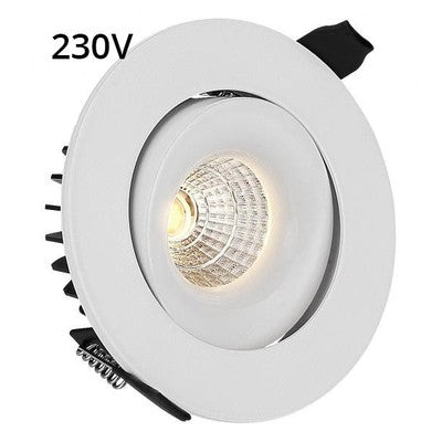 LEDlife 9W indbygningsspot - Hul: Ø9,5 cm, Mål: Ø11,5 cm, RA90, hvid kant, dæmpbar, 230V - Dæmpbar : Dæmpbar, Kulør : Varm