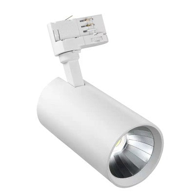 LEDlife hvid skinnespot 24W - Flicker free, 125lm/w, 3-faset - Farve på hus : Hvid, Kulør : Varm, Spredning : 38Â°