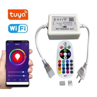 230V RGB WiFi Smart Home controller - Inkl. endeprop, til 230V, memory funktion, 50 m.