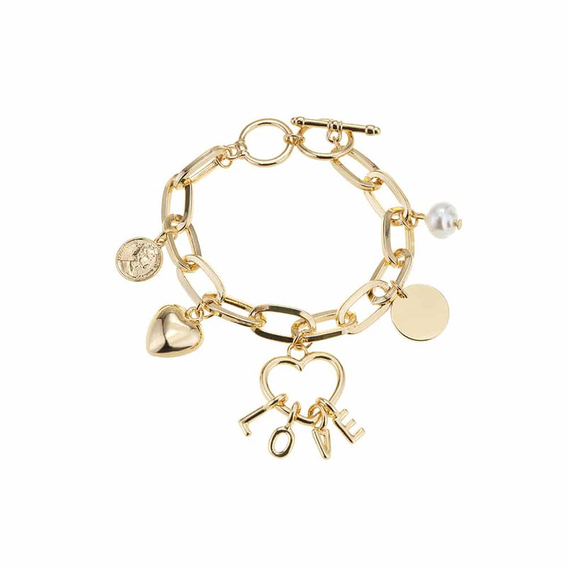 Se Armbånd med "LOVE" vedhæng og søde charms ✔ Kæmpe udvalg i  Satana ✔ Hurtig levering: 1 - 2 Hverdage samt billig fragt - Varenummer: STAA-1538850 og barcode / Ean:  på lager - Udsalg på Armbånd > Smykke tilbud 2 for 100,00 > Smykker Spar op til 53% - Over  857 kendte brands på udsalg