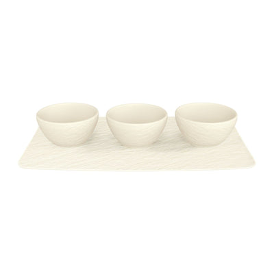 Se Villeroy & Boch Manufacture Rock dipskål 3 stk. med bakke Blanc ✔ Kæmpe udvalg i Villeroy & Boch ✔ Hurtig levering: 1 - 2 Hverdage samt billig fragt - Varenummer: KTT-504424-01 og barcode / Ean: '4003686395077 på lager - Udsalg på Servering - Skåle & Serveringsfade - Serveringsskåle Spar op til 55% - Over 1354 kendte brands på udsalg