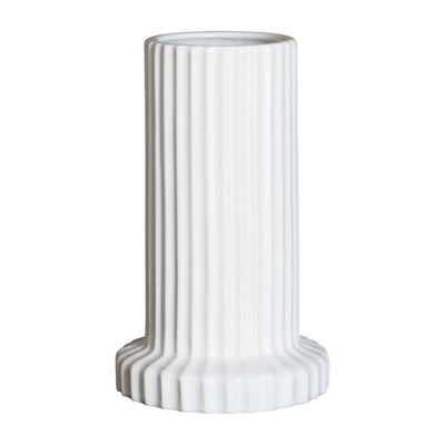 Se DBKD Stripe vase 18 cm Shiny white ❤ Kæmpe udvalg i DBKD ❤ Hurtig levering: 1 - 2 Hverdage samt billig fragt - Varenummer: NDN-504623-01 og barcode / Ean: '7350046507470 på lager - Udsalg på Home & Garden - Decor - Vases Spar op til 63% - Over 1334 design mærker på udsalg