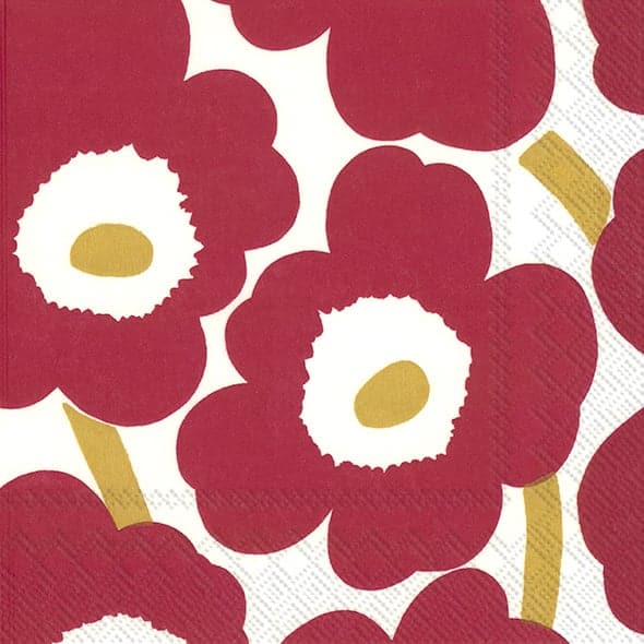 Se Marimekko Unikko servietter 33x33 cm 20-pak Red/Gold ✔ Kæmpe udvalg i Marimekko ✔ Hurtig levering: 1 - 2 Hverdage samt billig fragt - Varenummer: KTT-507188-01 og barcode / Ean: &