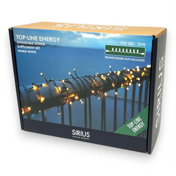 Se Top-Line Energy suppleringssæt 300 LED 30 meter - Jul og vinter > Lyskæder - SIRIUS - Spotshop ✔ Kæmpe udvalg i  SIRIUS ✔ Hurtig levering: 1 - 2 Hverdage samt billig fragt - Varenummer: SPSH-SIR50803 og barcode / Ean: &