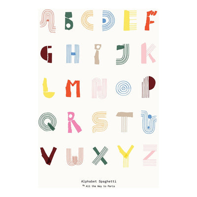 Se Paper Collective Alphabet Spaghetti ENG Multi-colour plakat 50x70 cm ✔ Kæmpe udvalg i Paper Collective ✔ Hurtig levering: 1 - 2 Hverdage samt billig fragt - Varenummer: KTT-509220-01 og barcode / Ean: '5713450008476 på lager - Udsalg på Indretning - Tapeter & plakater - Plakater Spar op til 65% - Over 1122 kendte brands på udsalg