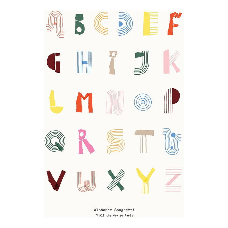 Se Paper Collective Alphabet Spaghetti ENG Multi-colour plakat 50x70 cm ✔ Kæmpe udvalg i Paper Collective ✔ Hurtig levering: 1 - 2 Hverdage samt billig fragt - Varenummer: KTT-509220-01 og barcode / Ean: &