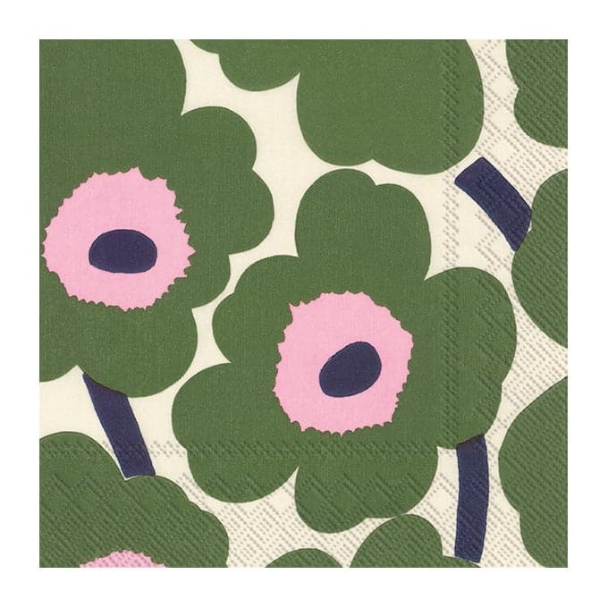 Se Marimekko Unikko servietter 33x33 cm 20-pak Mørkegrøn ✔ Kæmpe udvalg i Marimekko ✔ Hurtig levering: 1 - 2 Hverdage samt billig fragt - Varenummer: KTT-511256-01 og barcode / Ean: &