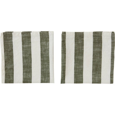 Se OYOY Striped serviet 45x45 cm 2-pak Olive ✔ Kæmpe udvalg i OYOY ✔ Hurtig levering: 1 - 2 Hverdage samt billig fragt - Varenummer: KTT-513188-01 og barcode / Ean: '5712195044848 på lager - Udsalg på Servering - Serveringstilbehør - Stofservietter Spar op til 62% - Over 1334 design brands på udsalg