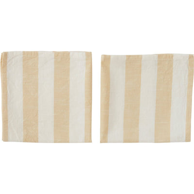 Se OYOY Striped serviet 45x45 cm 2-pak Vanilla ❤ Kæmpe udvalg i OYOY ❤ Hurtig levering: 1 - 2 Hverdage samt billig fragt - Varenummer: NDN-513189-01 og barcode / Ean: '5712195044862 på lager - Udsalg på Home & Garden - Linens & Bedding - Table Linens - Cloth Napkins Spar op til 51% - Over 1354 design mærker på udsalg