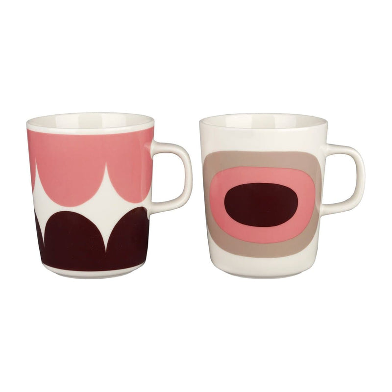 Se Marimekko Härkä & Melooni krus 25 cl 2-pak White/Darkwine/Powder/Clay ✔ Kæmpe udvalg i Marimekko ✔ Hurtig levering: 1 - 2 Hverdage samt billig fragt - Varenummer: KTT-516100-01 og barcode / Ean: &