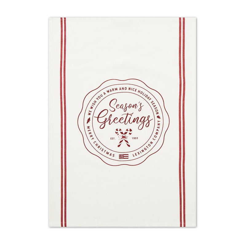 Se Lexington Seasons Greetings Printed viskestykke 50x70 cm White/Red ❤ Kæmpe udvalg i Lexington ❤ Hurtig levering: 1 - 2 Hverdage samt billig fragt - Varenummer: NDN-516252-01 og barcode / Ean: &