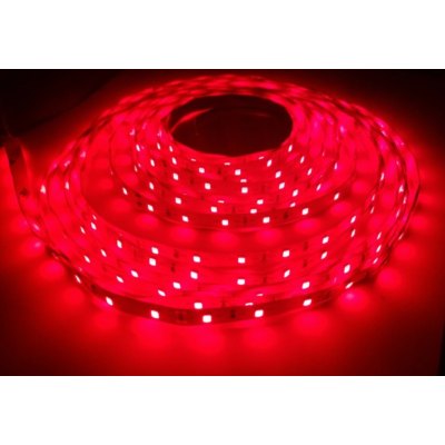 Rød 660nm 14,4W/m 24V LED strip - 5m, IP20, 60 LED pr. meter