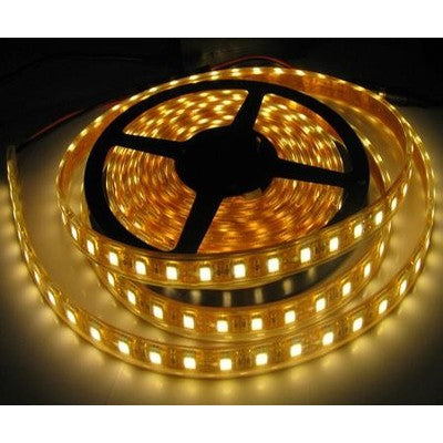 10W/m vandtæt LED strip - 5m, IP68, 60 LED pr. meter! - Kulør : Varm