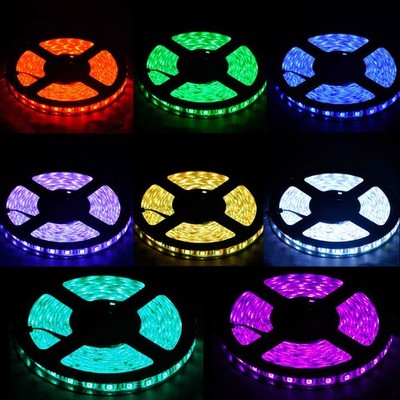 14W/m RGB vandtæt LED strip - 5m, IP68, 60 LED pr. meter