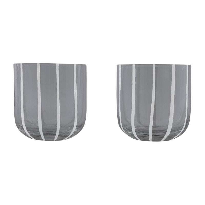 Se OYOY Mizu glas 2-pak Grey-white ✔ Kæmpe udvalg i  OYOY ✔ Hurtig levering: 1 - 2 Hverdage samt billig fragt - Varenummer: NDN-566518-01 og barcode / Ean: &