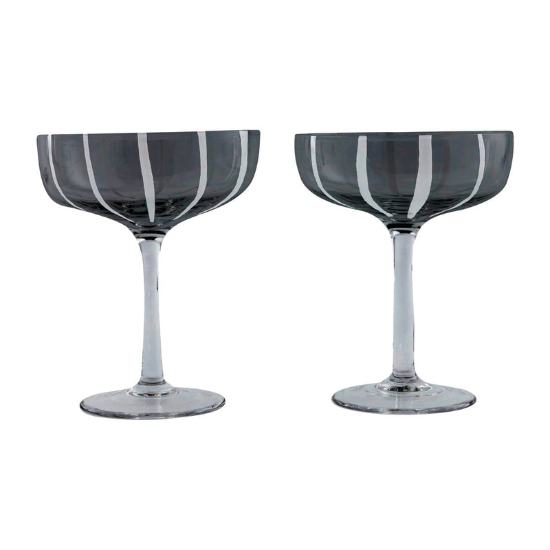 Se OYOY Mizu coupe champagneglas 2-pak Grey-white ✔ Kæmpe udvalg i  OYOY ✔ Hurtig levering: 1 - 2 Hverdage samt billig fragt - Varenummer: NDN-566522-01 og barcode / Ean: &