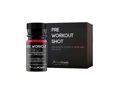 Se PurePower Pre-workout Shot - PWO Energishot - Røde bær - 1 kasse á 12 stk. 12 x 60 ml. ✔ Kæmpe udvalg i  PurePower ✔ Hurtig levering: 1 - 2 Hverdage samt billig fragt - Varenummer: CKP-5701477912845 og barcode / Ean: '5701477912845 på lager - Udsalg på Energiprodukter Spar op til 54% - Over 1150 kendte brands på udsalg