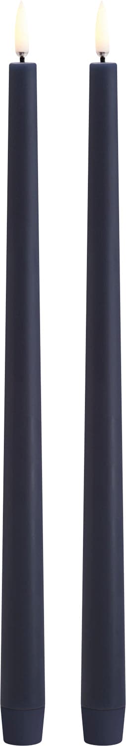 Se Uyuni LED Taper Candle, Dark Blue, Smooth, 2,3x32 cm / 2pack - Led Stearinlys ❤ Stort online udvalg i Uyuni ❤ Meget billig fragt og hurtig levering: 1 - 2 hverdage - Varenummer: MGS-S12476621 og barcode / Ean: 5708311308192 på lager - Udsalg på Bolig - Interiør - Lysestager - LED Stearinlys Spar op til 63% - Over 857 kendte brands på udsalg