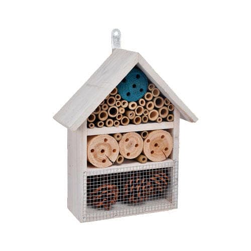 Se Træ insekthotel 30 x 25 x 10 cm. - Natur & blå ❤ Kæmpe udvalg i KopK ❤ Hurtig levering: 1 - 2 Hverdage samt billig fragt - Varenummer: ISP-9651 og barcode / Ean: &