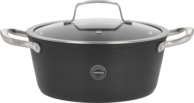 Se Pillivuyt Gourmet Gryde med Glaslåg Travo 3,8 Liter 24 cm Sort Aluminium Str L:34.3cm B:24.8cm H:15.9cm - Gryder Træ ❤ Stort online udvalg i Pillivuyt Gourmet ❤ Meget billig fragt og hurtig levering: 1 - 2 hverdage - Varenummer: MGS-S12588261 og barcode / Ean: 5722000306092 på lager - Udsalg på Bolig - Køkkenudstyr - Gryder & pander - Gryder Spar op til 62% - Over 1160 kendte mærker på udsalg