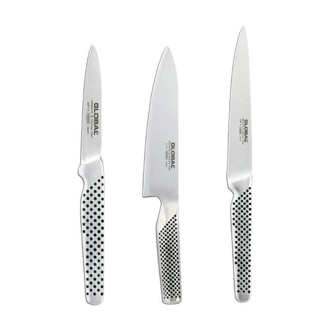 Se Global Global G-551524R knivsæt, 3 knive Rustfrit stål ✔ Kæmpe udvalg i Global ✔ Hurtig levering: 1 - 2 Hverdage samt billig fragt - Varenummer: KTT-575028-01 og barcode / Ean: &