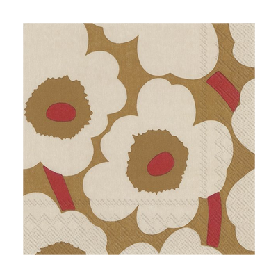 Se Marimekko Unikko servietter 33x33 cm 20-pak Dark cream-red ✔ Kæmpe udvalg i Marimekko ✔ Hurtig levering: 1 - 2 Hverdage samt billig fragt - Varenummer: KTT-587988-01 og barcode / Ean: '686423735578 på lager - Udsalg på Servering - Serveringstilbehør - Servietter Spar op til 55% - Over 1334 design brands på udsalg