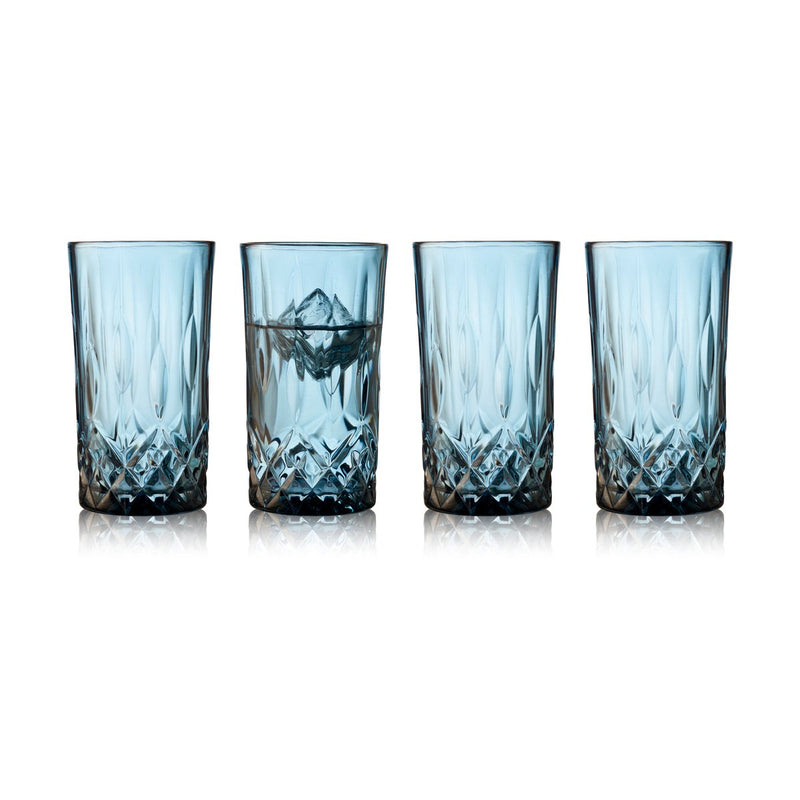 Se Lyngby Glas Sorrento highball glas 38 cl 4-pak Blue ✔ Kæmpe udvalg i Lyngby Glas ✔ Hurtig levering: 1 - 2 Hverdage samt billig fragt - Varenummer: KTT-592189-01 og barcode / Ean: &