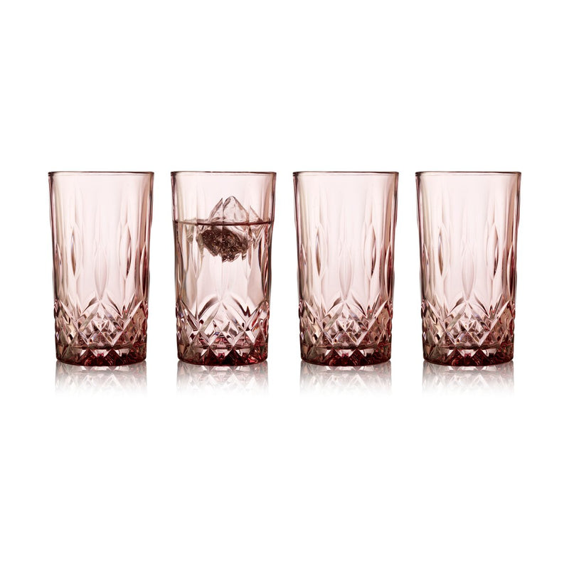 Se Lyngby Glas Sorrento highball glas 38 cl 4-pak Pink ✔ Kæmpe udvalg i Lyngby Glas ✔ Hurtig levering: 1 - 2 Hverdage samt billig fragt - Varenummer: KTT-592191-01 og barcode / Ean: &