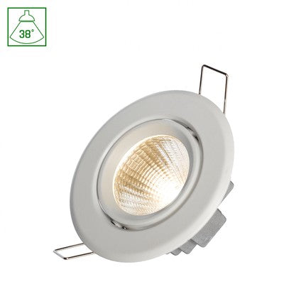 Fiale II LED Spot 6W COB 38Â° 230V, Neutral hvid, Hvid ring - Kulør : Neutral