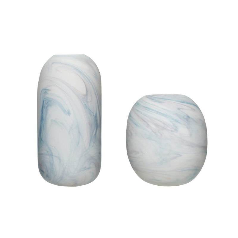 Se Hübsch Hübsch vase 2-pak 15x17 cm Marmor-hvid-blå ✔ Kæmpe udvalg i Hübsch ✔ Hurtig levering: 1 - 2 Hverdage samt billig fragt - Varenummer: KTT-603793-01 og barcode / Ean: &