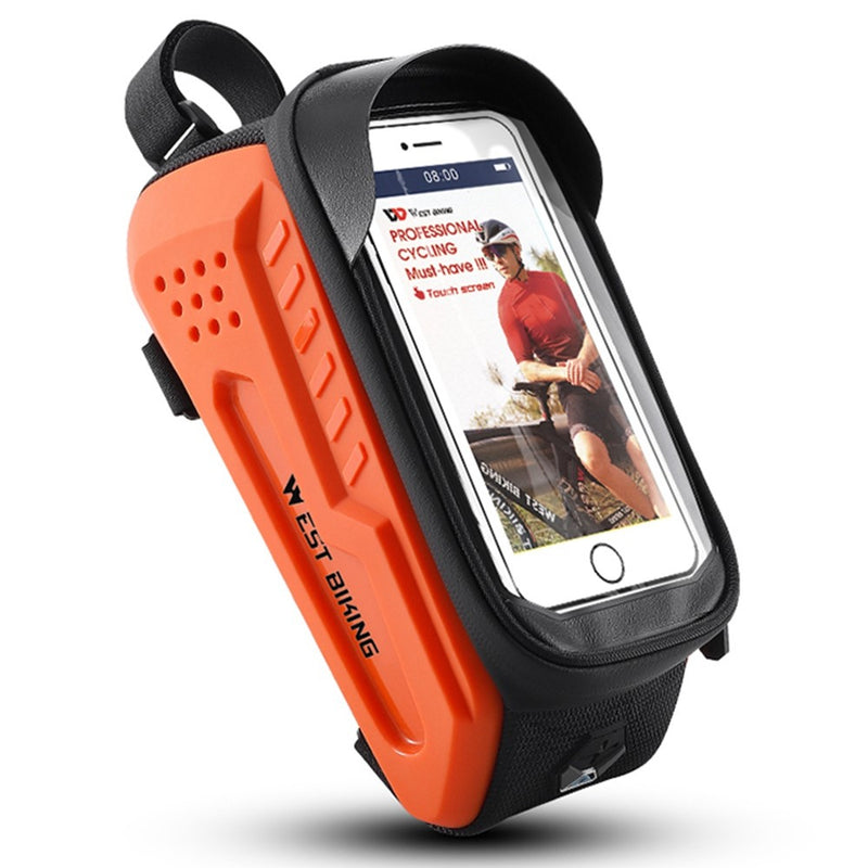 WEST BIKING MTB cykeltaske 2L med holder til Smartphone - Orange