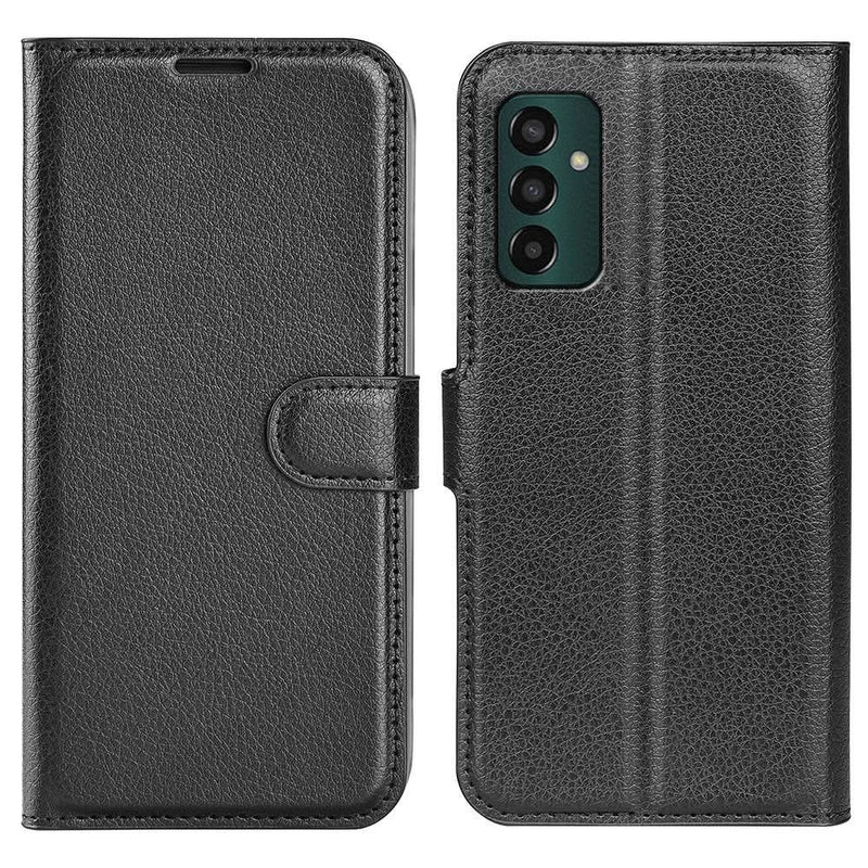 Samsung Galaxy M13 4G - Læder cover / pung - Sort