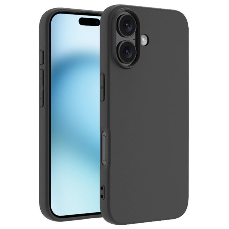 iPhone 16 Plus - Slim gummi cover - Sort