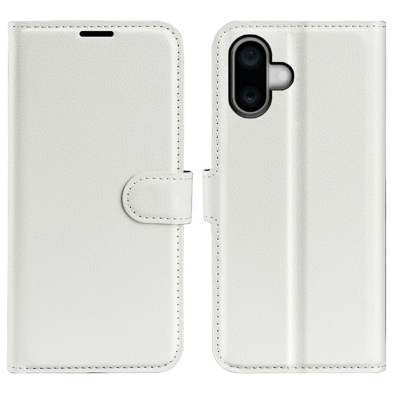 iPhone 16 Plus - Læder cover / pung - Hvid