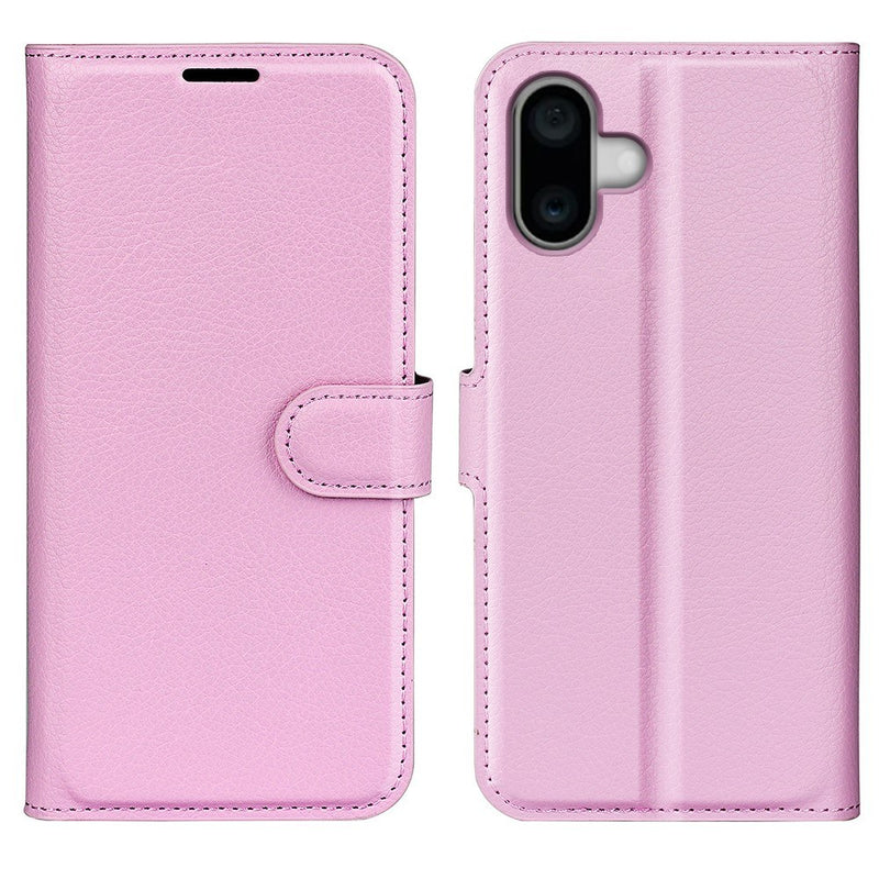 iPhone 16 Plus - Læder cover / pung - Pink