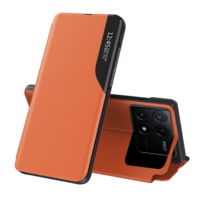 Xiaomi Poco F6 Pro 5G - View window læder cover - Orange