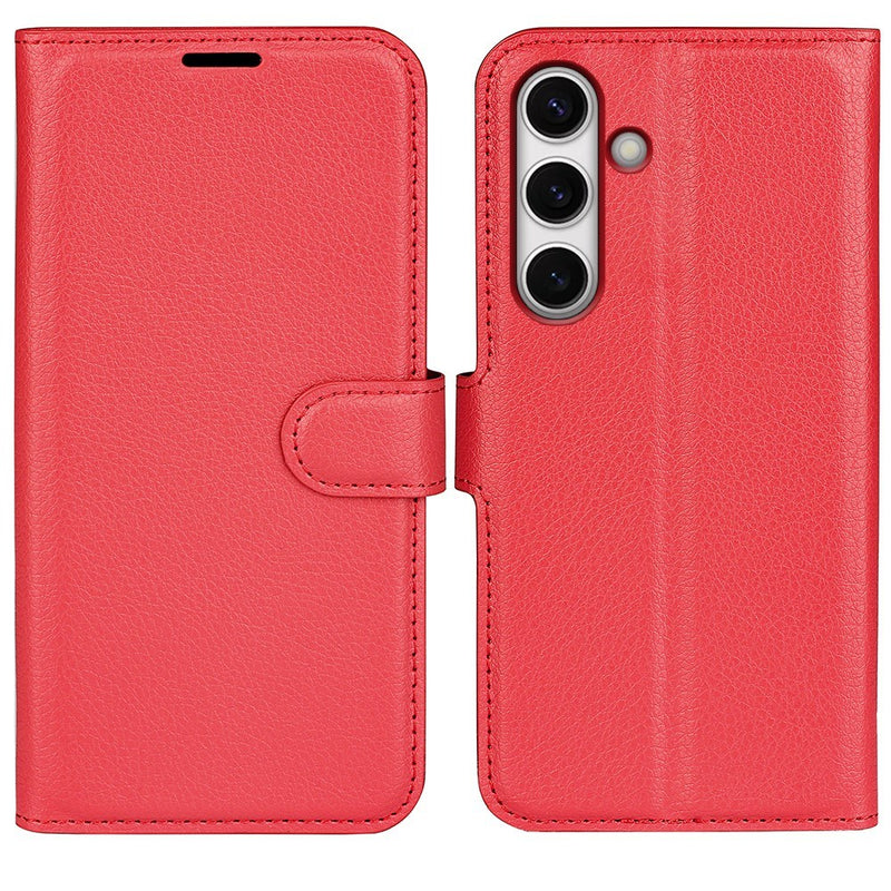 Samsung Galaxy S24 FE - Læder cover / pung - Rød