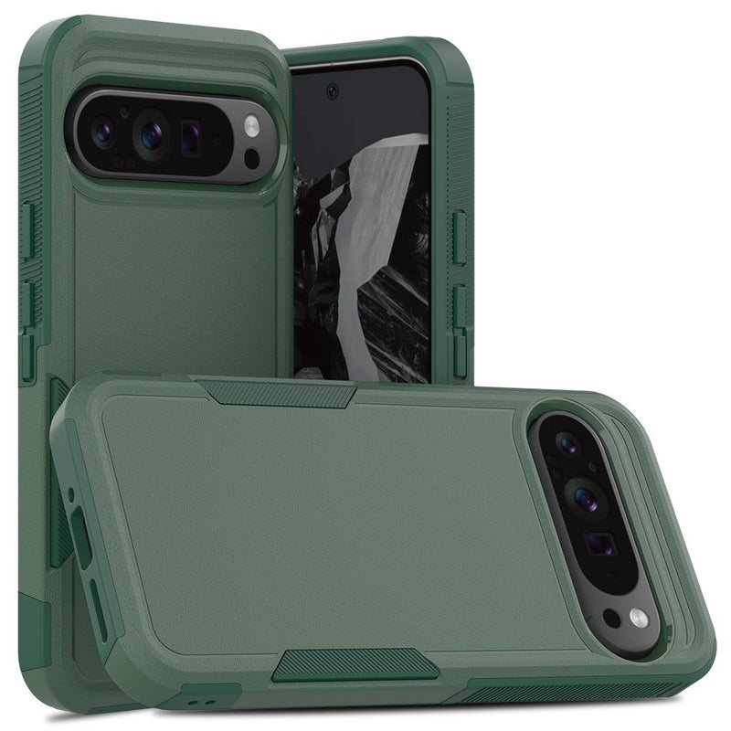 Google Pixel 9 Pro XL - Shockproof Hybrid cover - Mørkegrøn