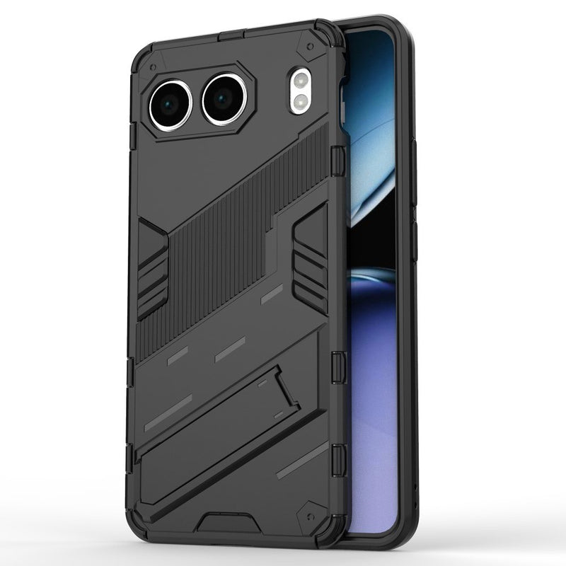 OnePlus Nord 4 - Shockproof Hybrid cover med kickstand - Sort