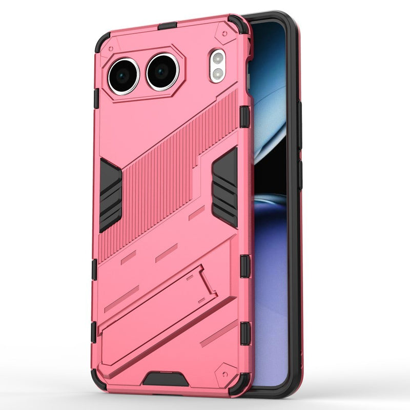 OnePlus Nord 4 - Shockproof Hybrid cover med kickstand - Rosa