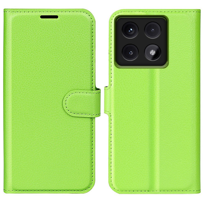 Xiaomi 14T - Læder cover / pung - Grøn