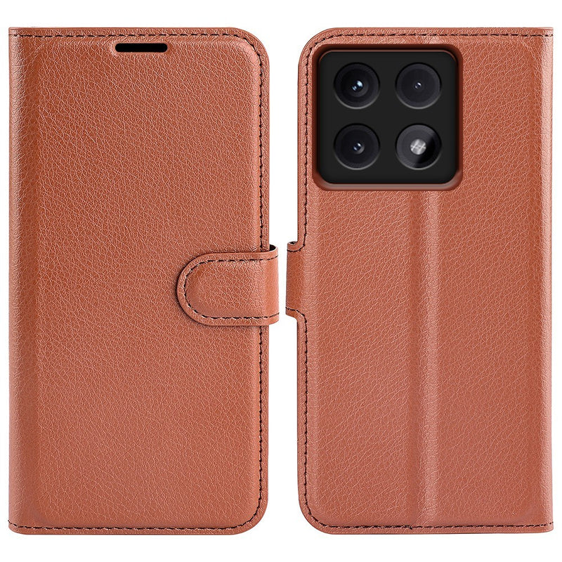 Xiaomi 14T - Læder cover / pung - Brun