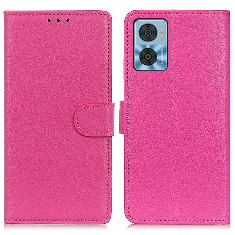 Motorola Moto E22 4G / E22i 4G - Læder cover / pung - Rosa