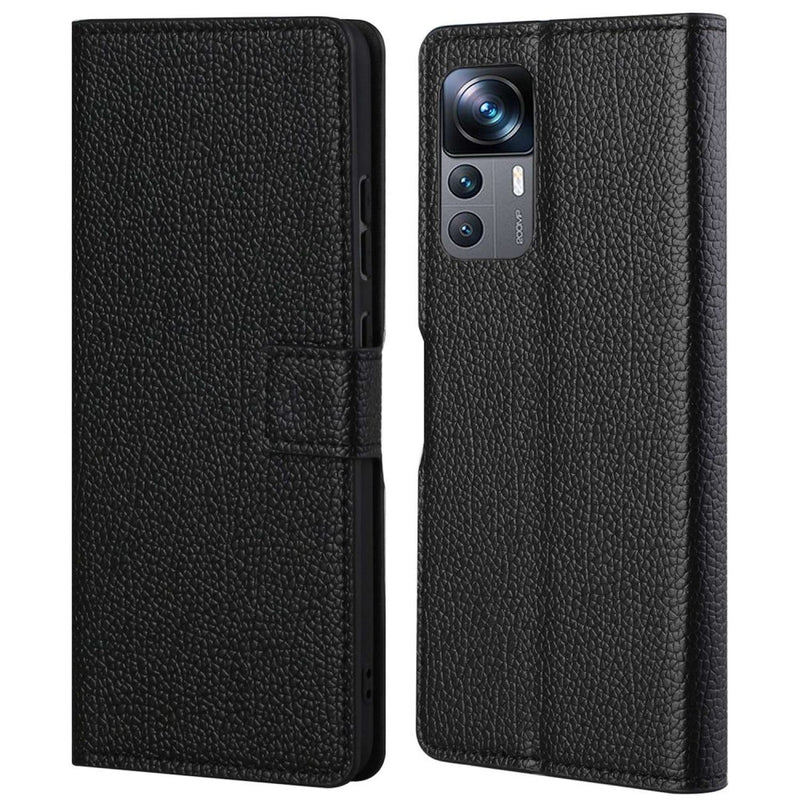 Xiaomi 12T 5G / Redmi K50 Ultra 5G / 12T Pro 5G - Læder cover / pung - Sort