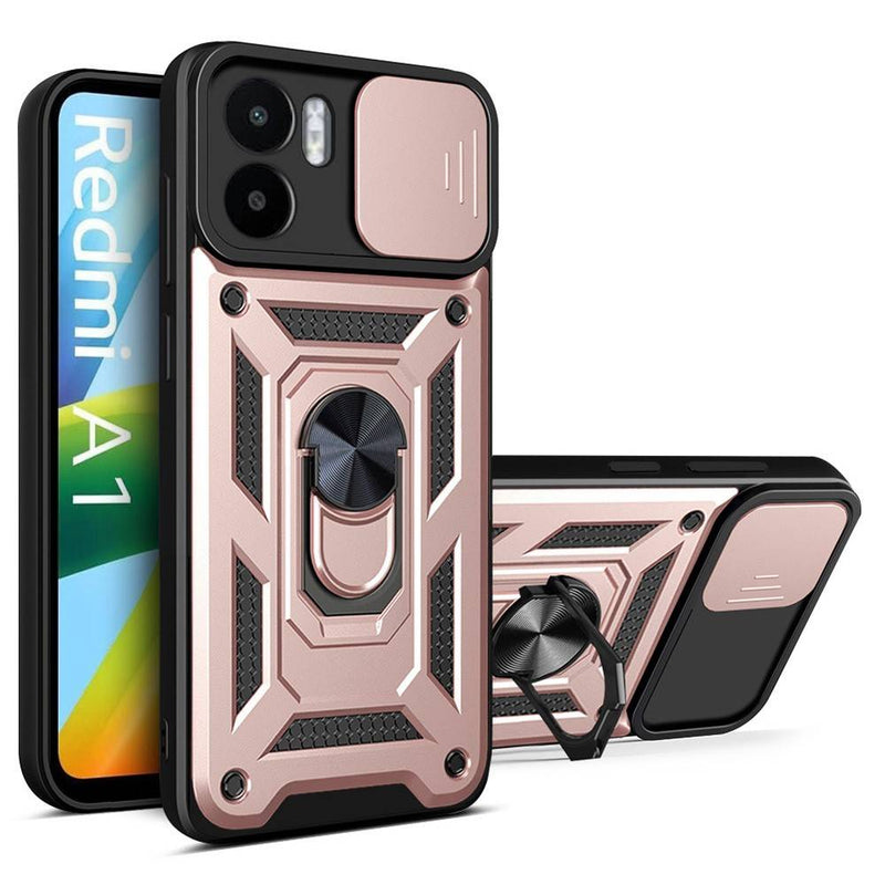 Xiaomi Redmi A1 4G - Magnetisk Hybrid cover med Kickstand - Rosa guld