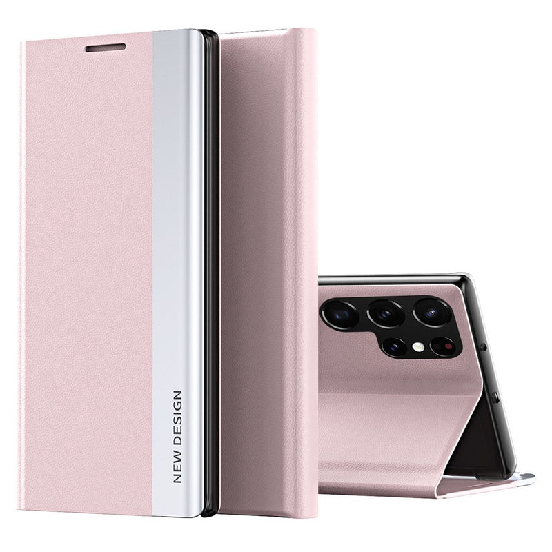 Samsung Galaxy S23 Ultra 5G - Flip Læder cover - Pink